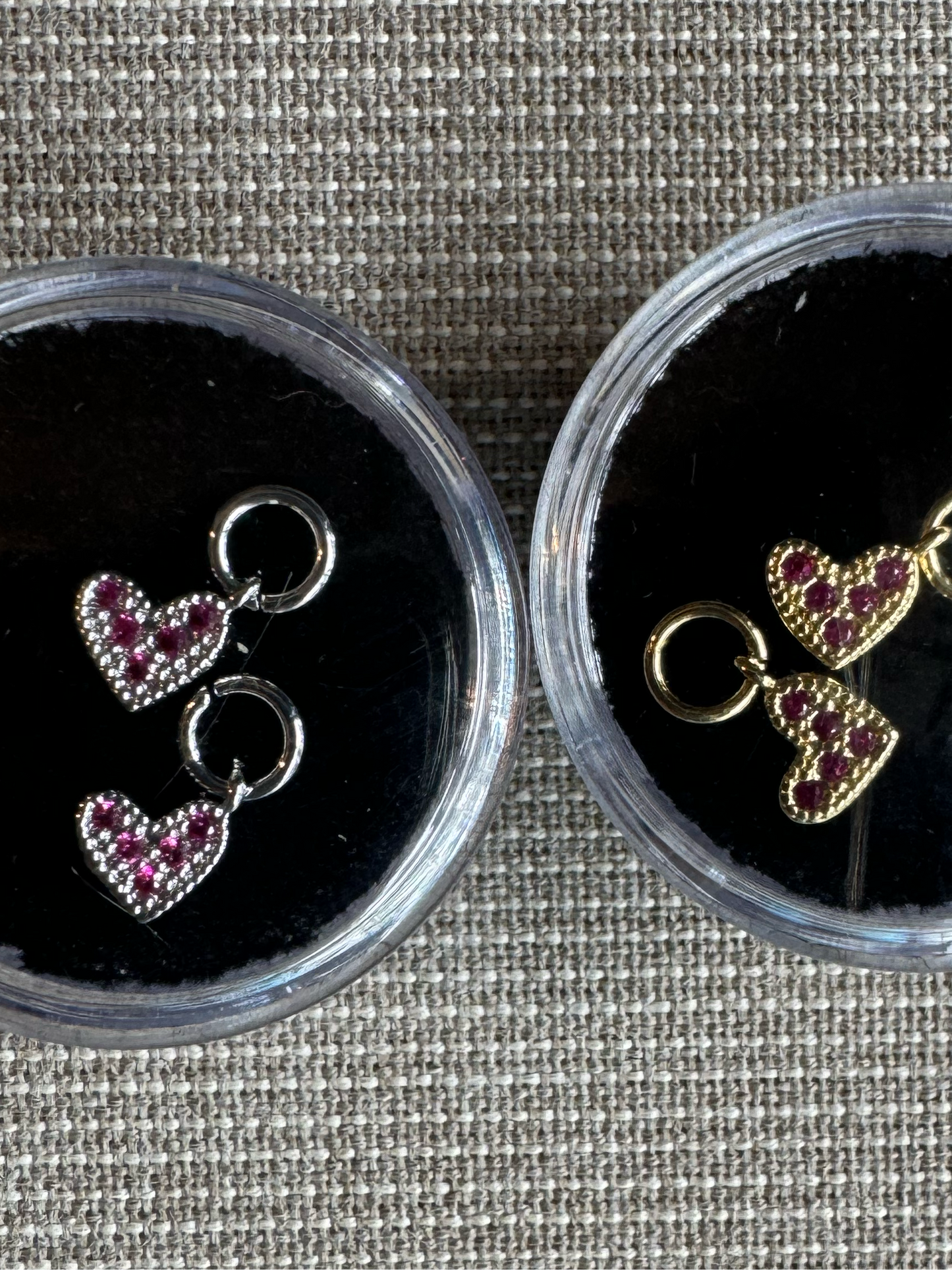 Pave heart charm