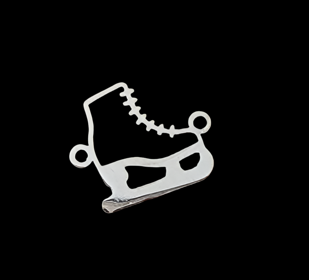 ice skate connector - sterling silver