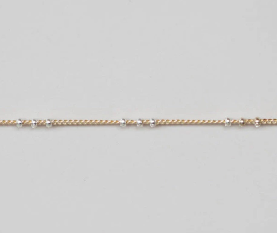 Trina GF, Exquisite Chain triple bead two tone satellite curb chain