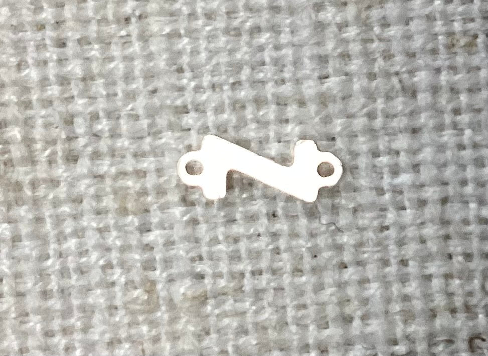 Silver Letter Sideways connectors Mini