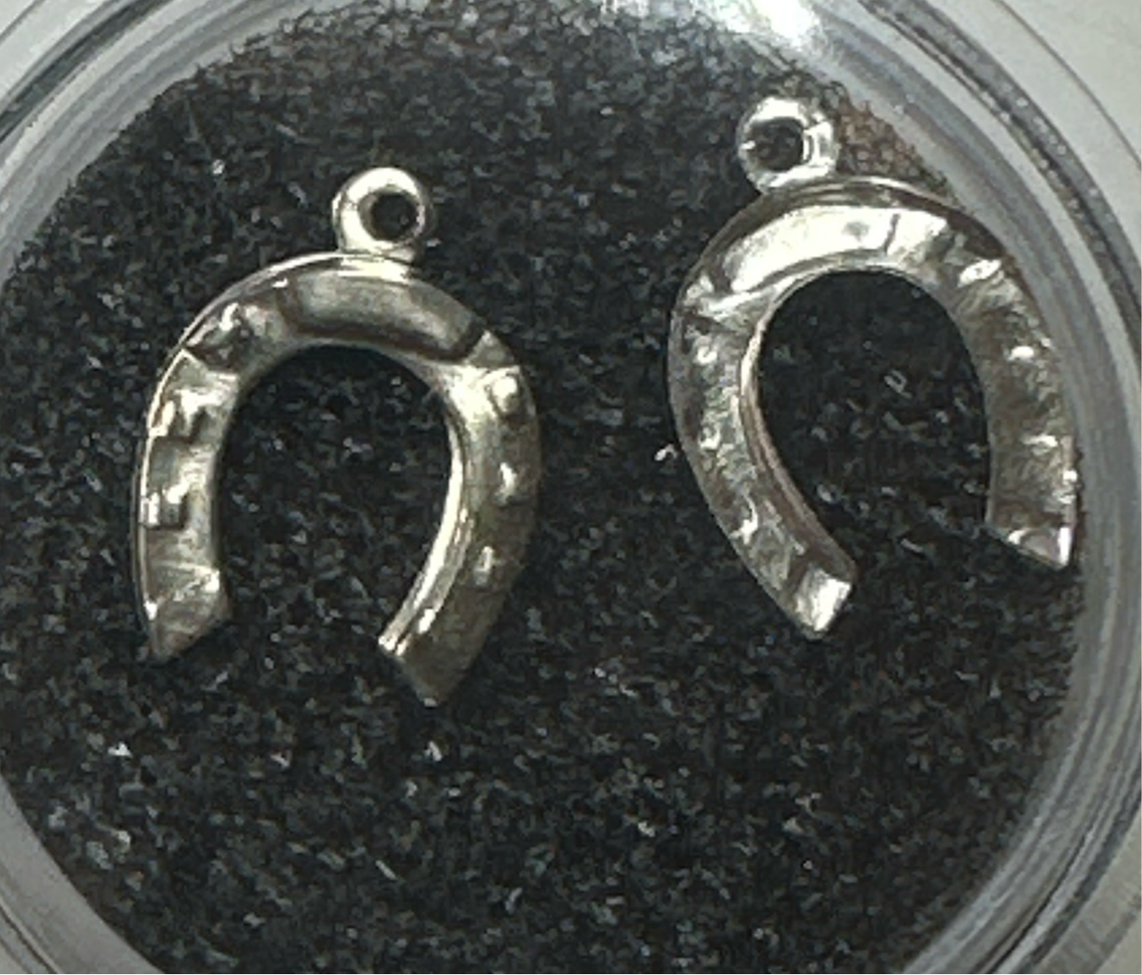 Horse Shoe Charm Dangle Sterling Silver