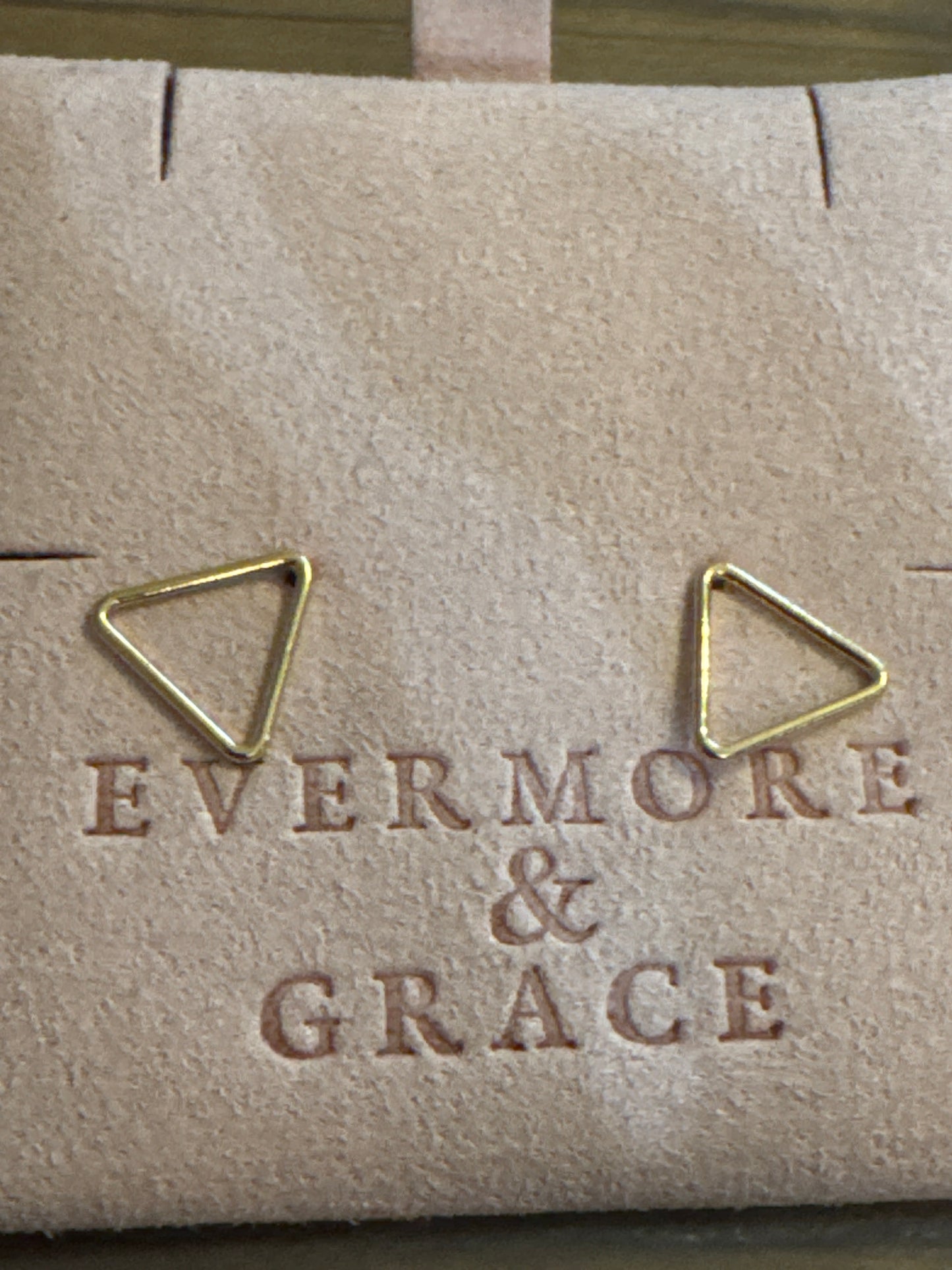 Premade earrings open triangle
