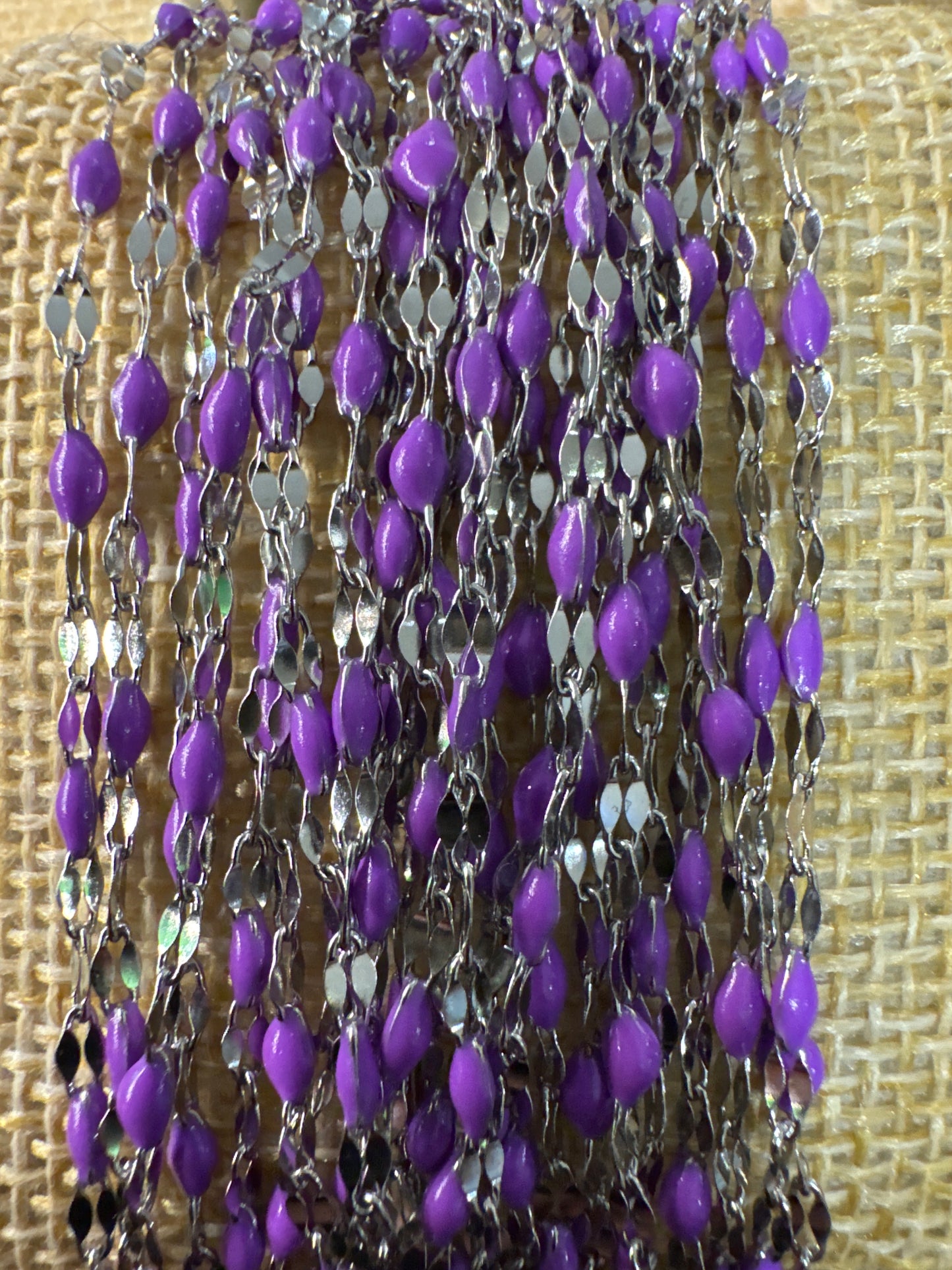Suki Purple Stainless Chain