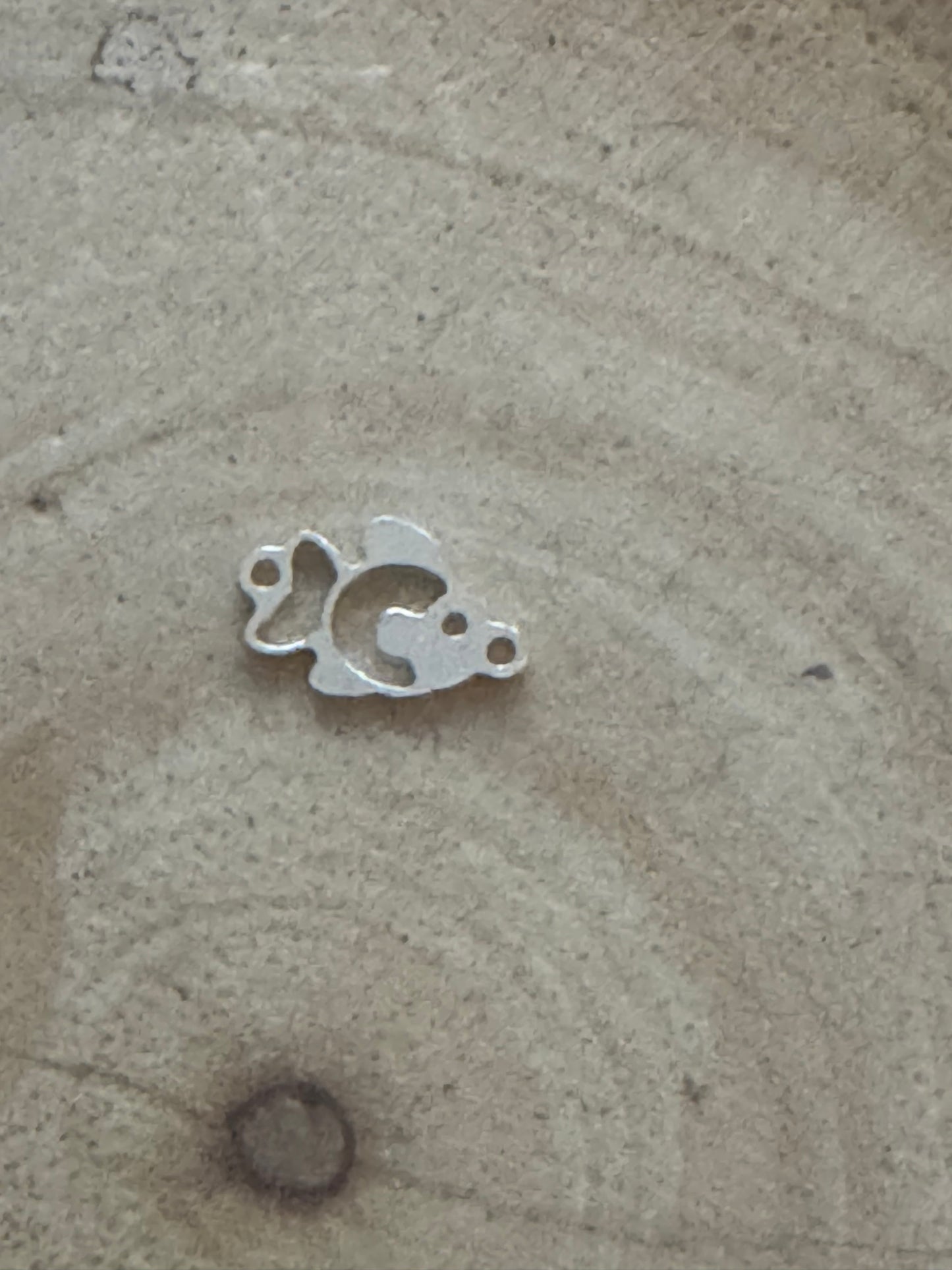 Doodle Fish Connector Silver