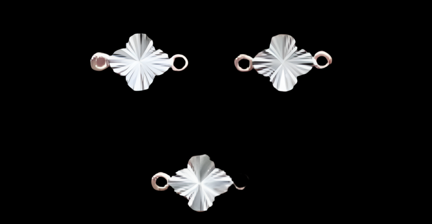 Lucky Clover connector Sterling silver