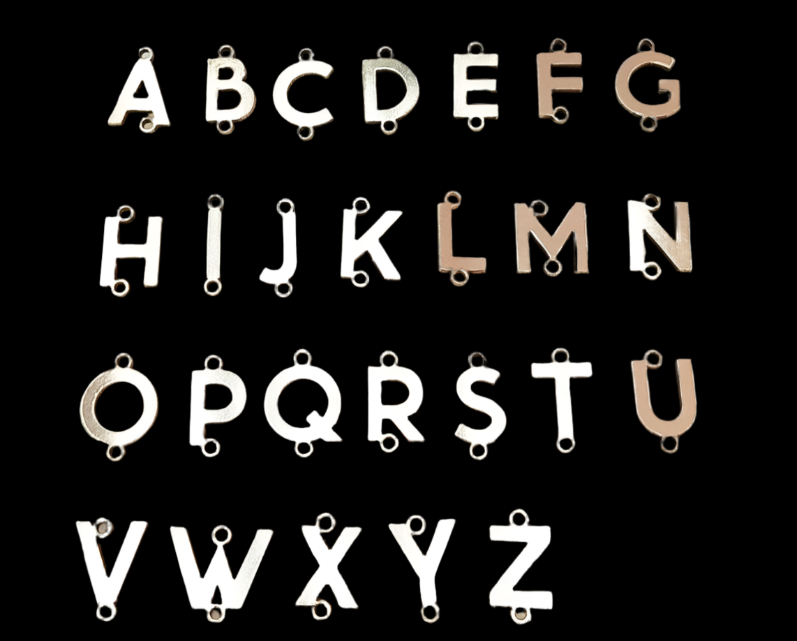 Letter Initials Connectors gold filled 14kgf
