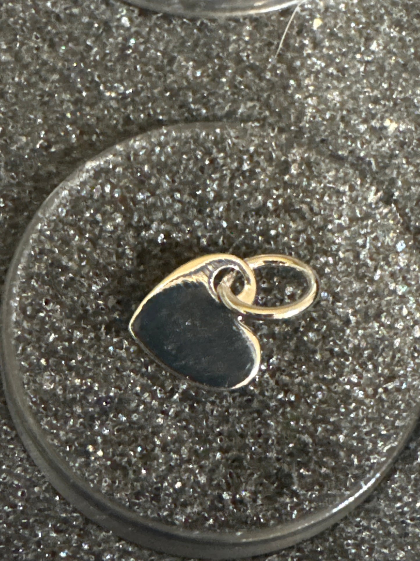 Small heart charm silver