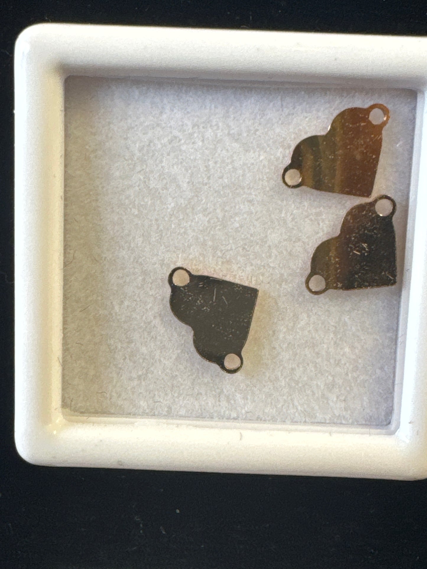 Connector, Heart, 14K GFSolid Two Ring