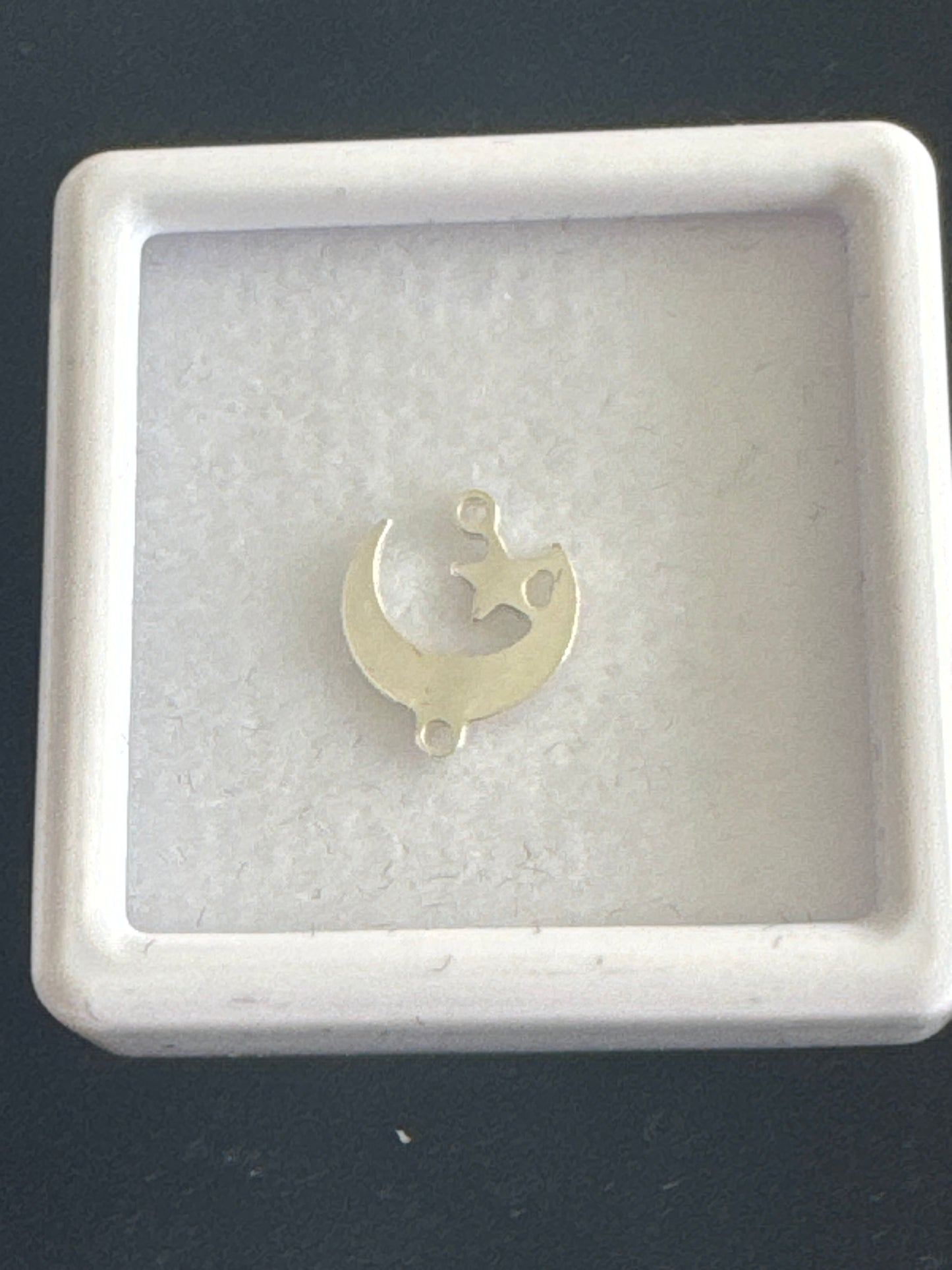 Connector, Star on Moon, Sterling Silver G1.5