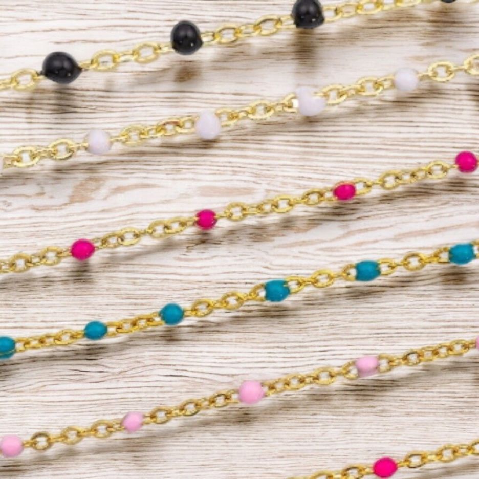 Delta, SS, Elite Chain black beaded