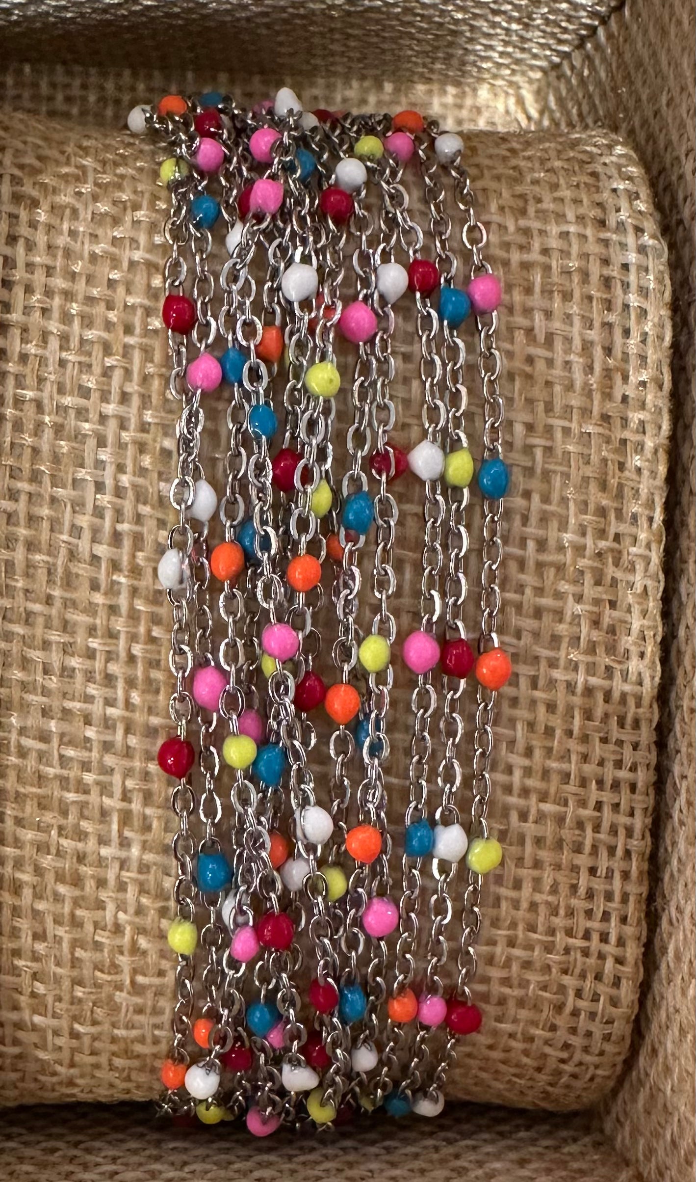 Daphne, Gold, Rainbow, Stainless Chain