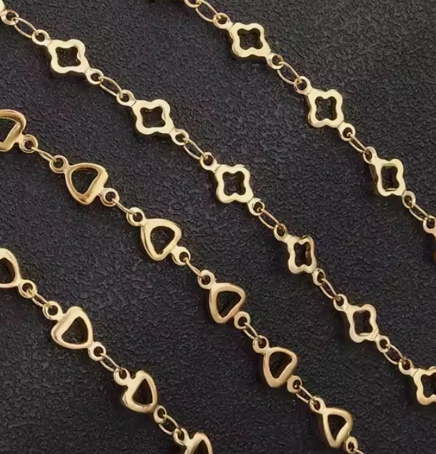 Clover Stainless Steel Gold Plated