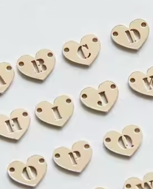 Heart Initial Gold Filled