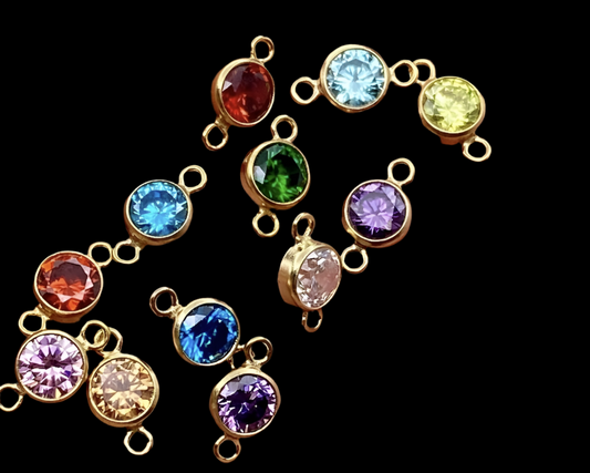 Birthstone Connectors Gold Filled