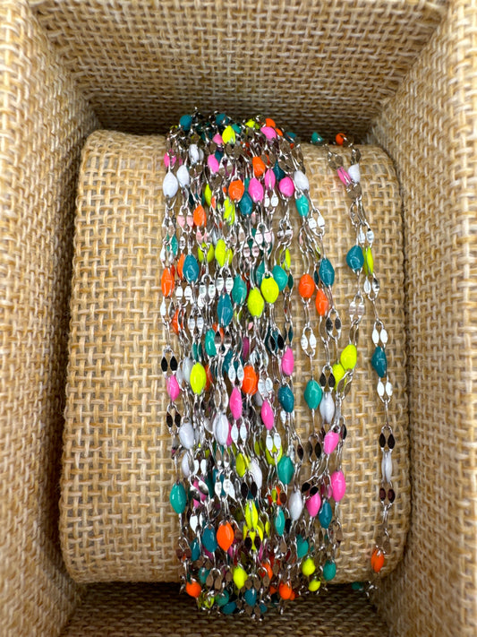 Suki Neon Enamel Stainless Chain