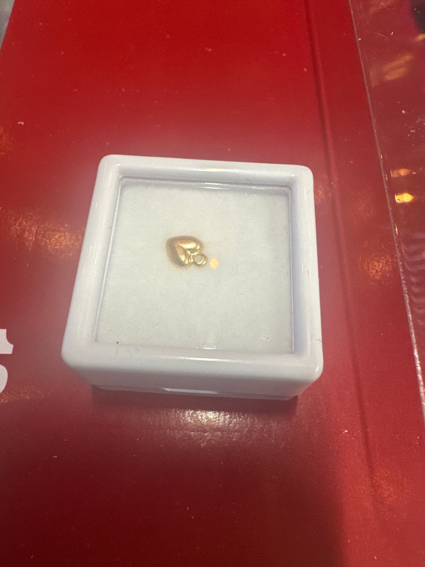 Charm, 14k gf, tiny heart