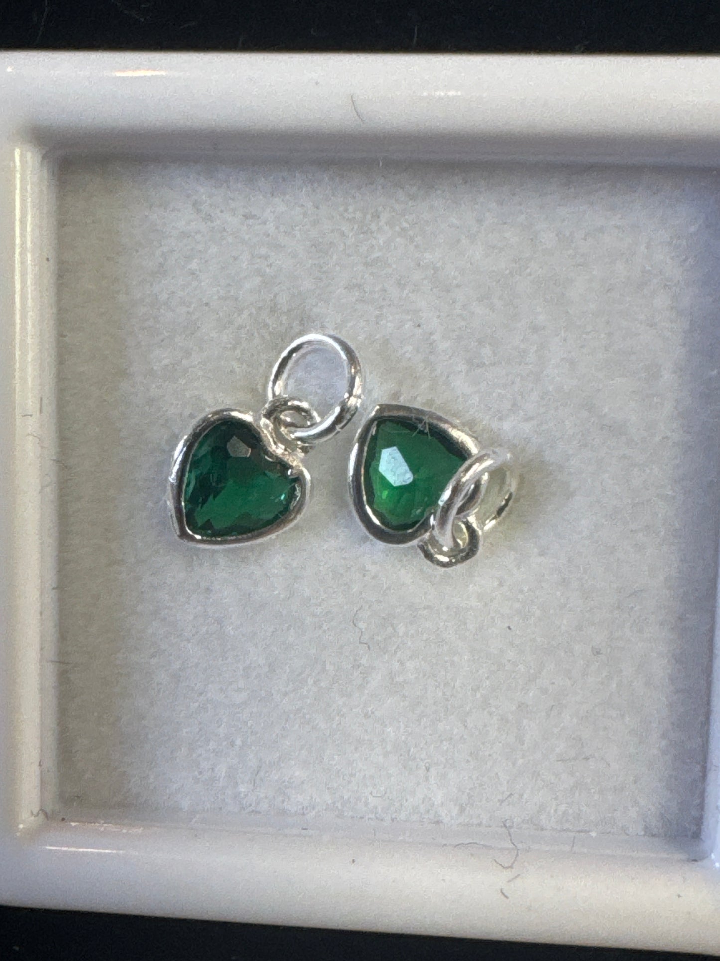 Charm, Birthstone, Dangle Heart, Multiple Colors SS