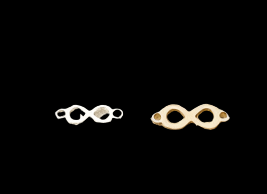 Gold Infinity Gold Charm Double Loop Regular