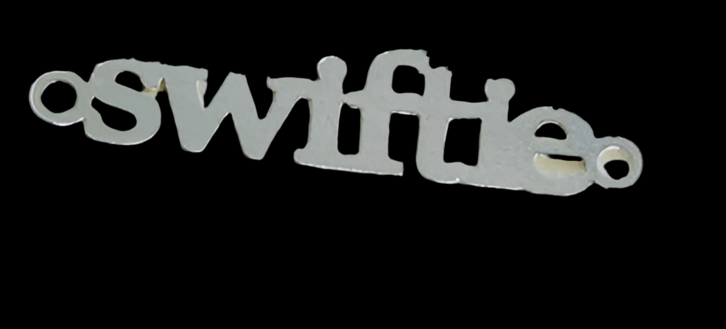 Swiftie silver connector charm