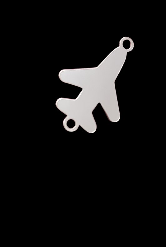 14Kt Sterling Silver Airplane Connectors