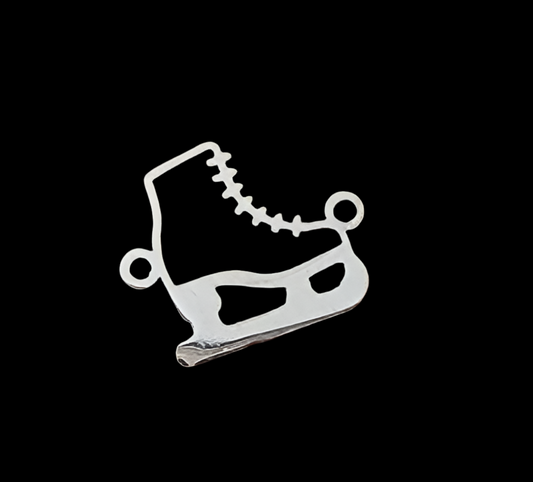 ice skate connector - sterling silver