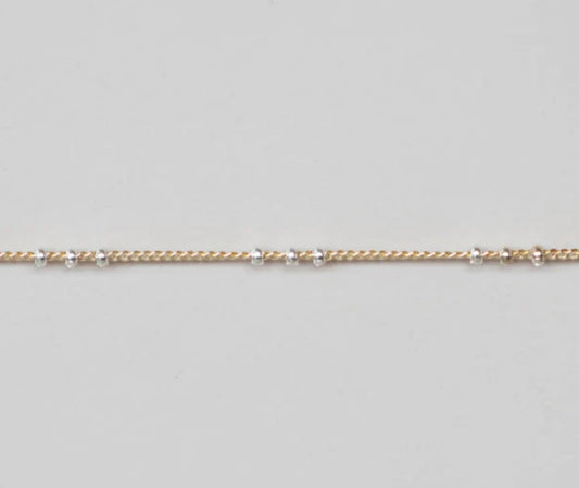 Trina GF, Exquisite Chain triple bead two tone satellite curb chain