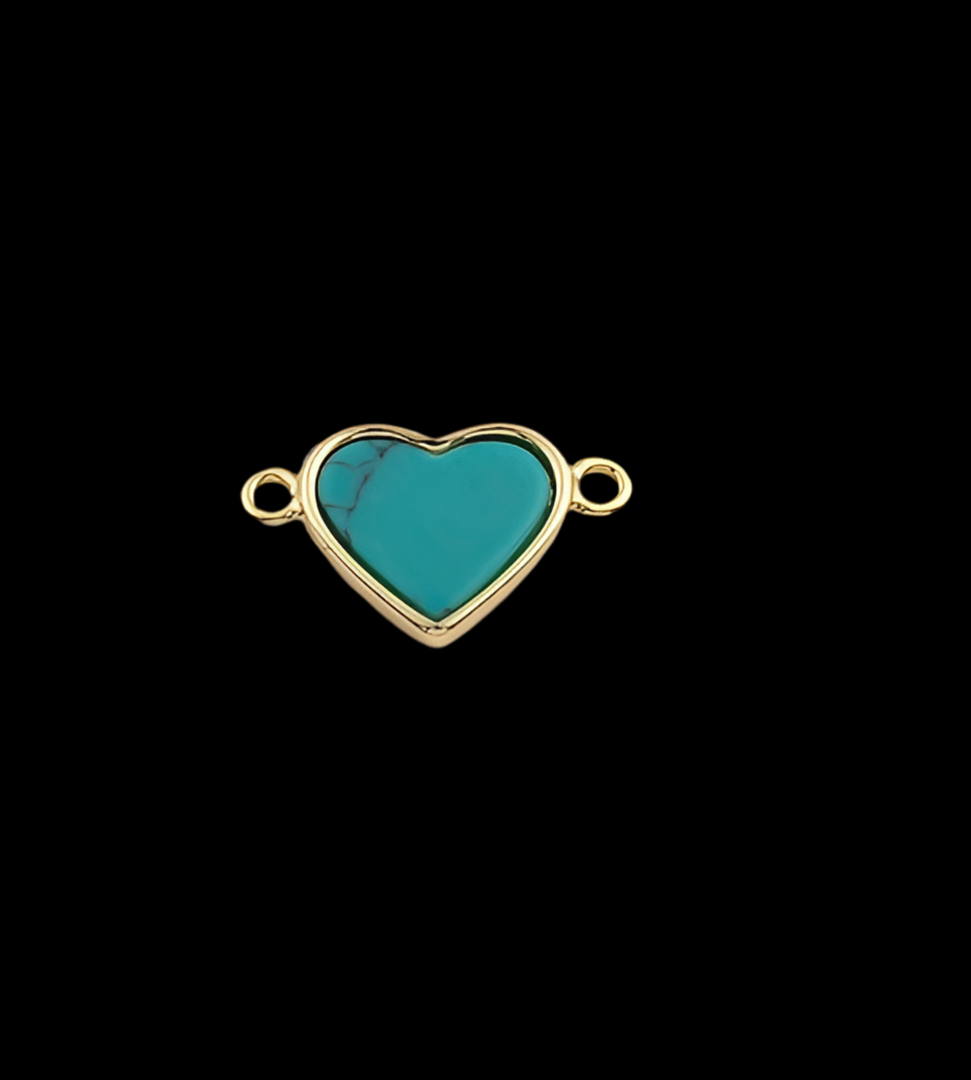 14k Gold Filled Turquoise Heart Connector Charm Charms
Connectors10x17mm