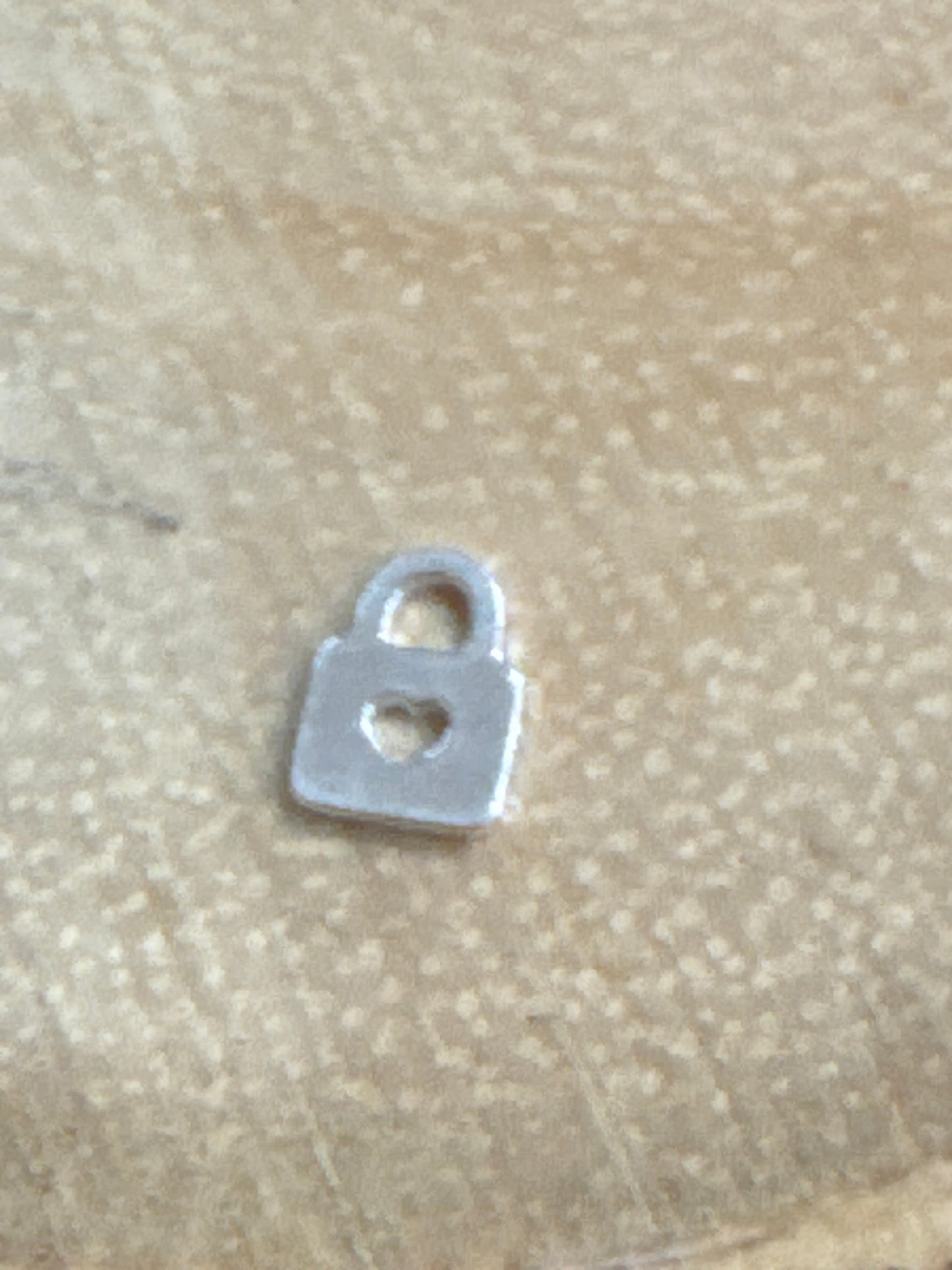Charm, SS, Padlock Lock Heart