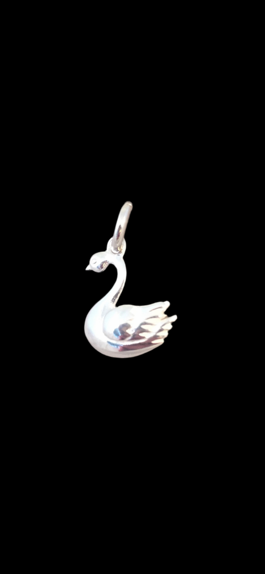 Swan Charm Silver