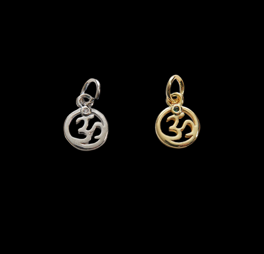 Om charm gold filled