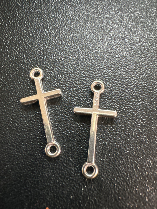 Sterling silver cross connector