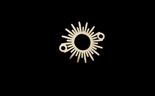 sun connector Sterling Silver
