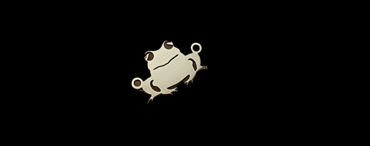 Frog connector - sterling silver