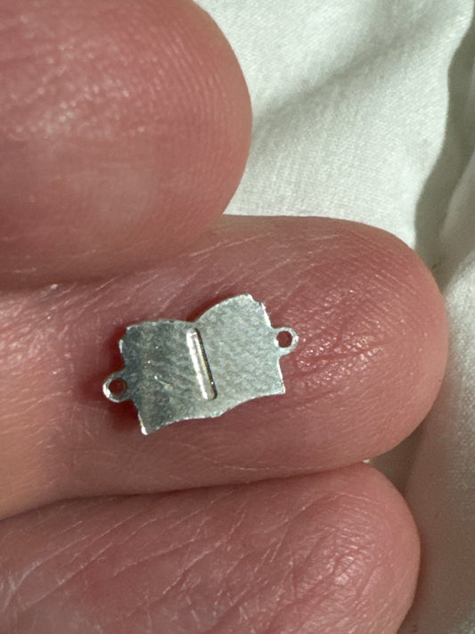 Story Book connector sterling silver large