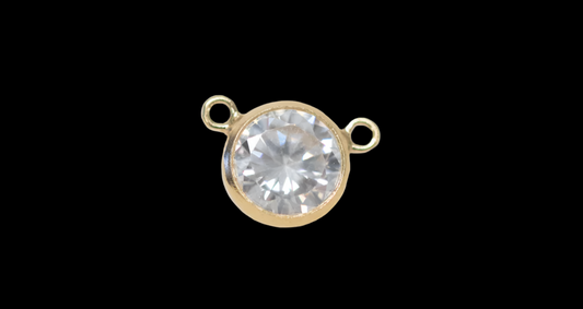 Gold Filled - White CZ Bezel
Connector - 6mm