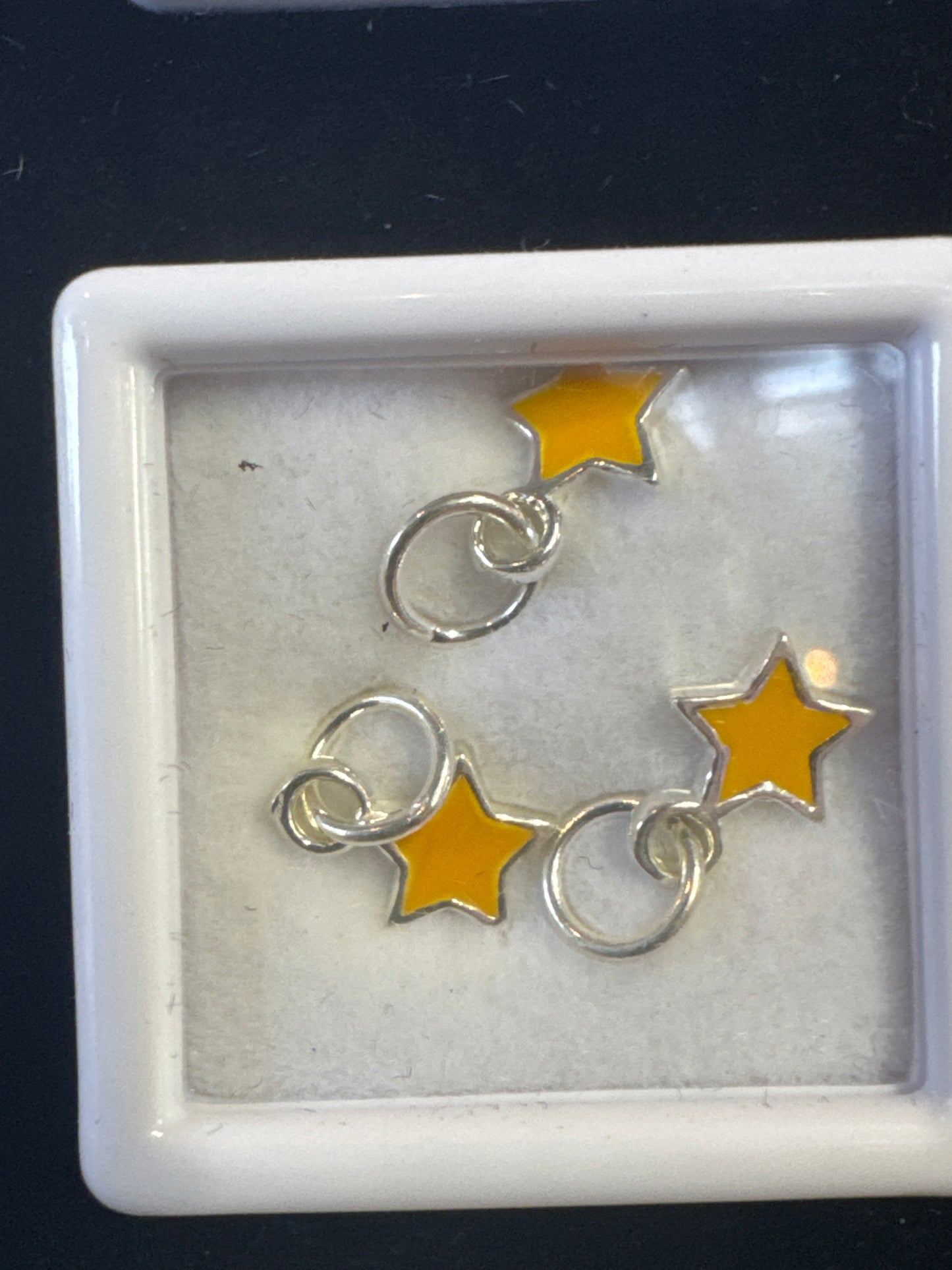 Charm, SS, Star, Yellow Enamel