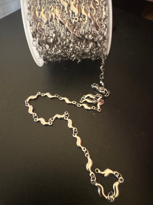 Wave Stainless steel wave S chain