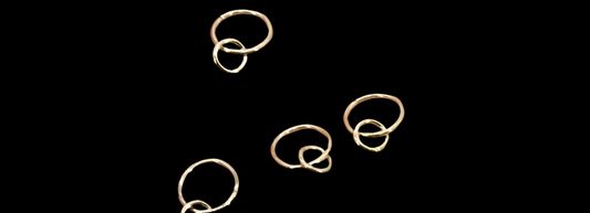 Gold Filled Two Circle Link Rings, 6 and 10 mm Interlocking Rings Small