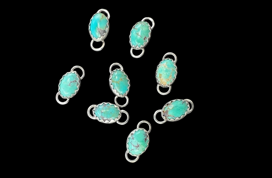 5x7 Genuine Kingman Turquoise Connector oval DD