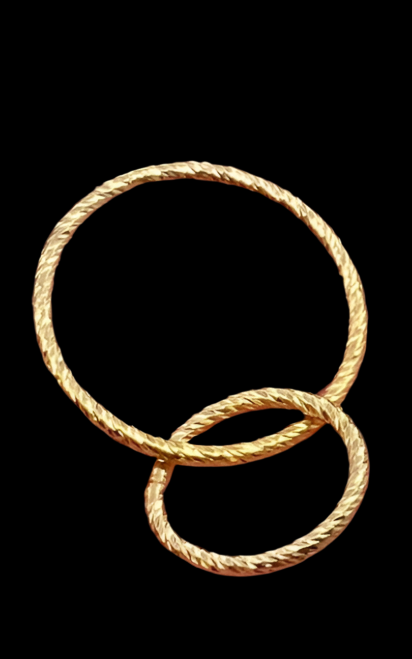 Interlocking Rings Connectors Gold Filled