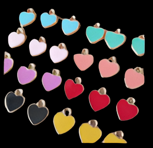 Heart Charm colored enamel