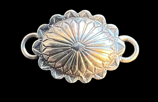 Oval Concho Connector, Permanent Jewelry, Western Connectors DD