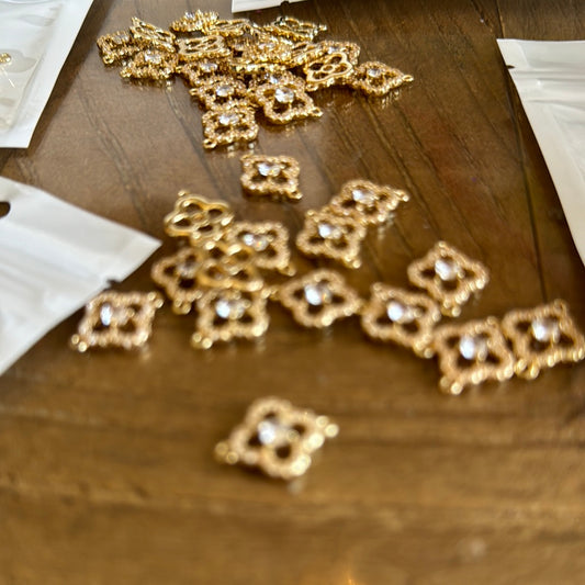 Sabrina Clover CZ gold filled connector