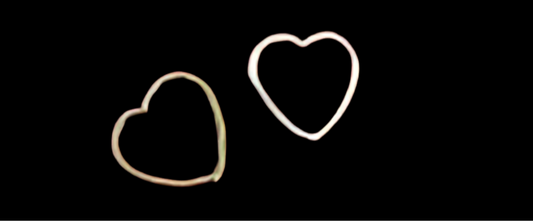Open Heart Connectors Gold