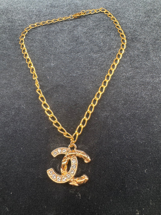 Premade Bracelet Theo 14K GF chanel gold cz CC charm