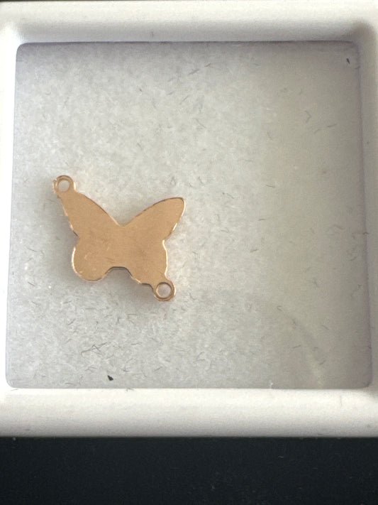 Connector, Mini Butterfly Sideways, 14K GF or Rose Gold, G1.5