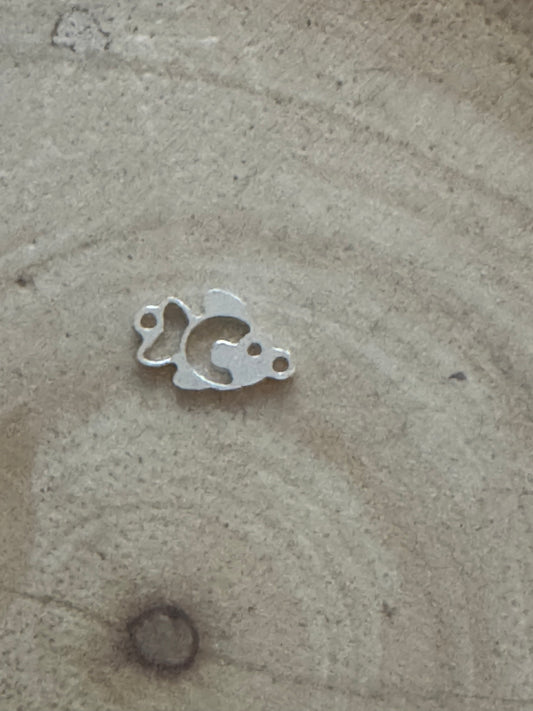 Doodle Fish Connector Silver