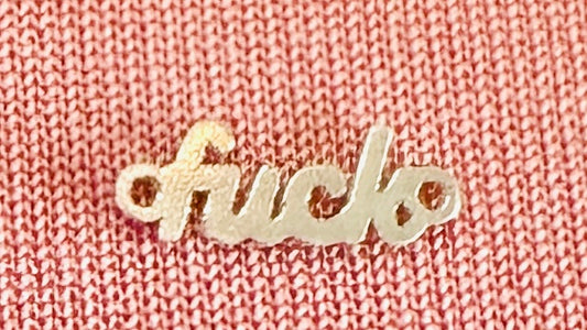 Small Fuck Sterling Silver connector