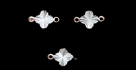 Lucky Clover connector Sterling silver