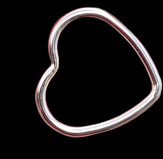 Small Open Heart Connector Silver
